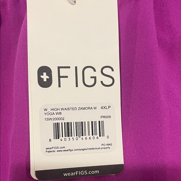 Womens New Figs High Waisted Zamora Yoga Jogger Scrub Pant Purple Jolt Plus 4XLP - Picture 4 of 6